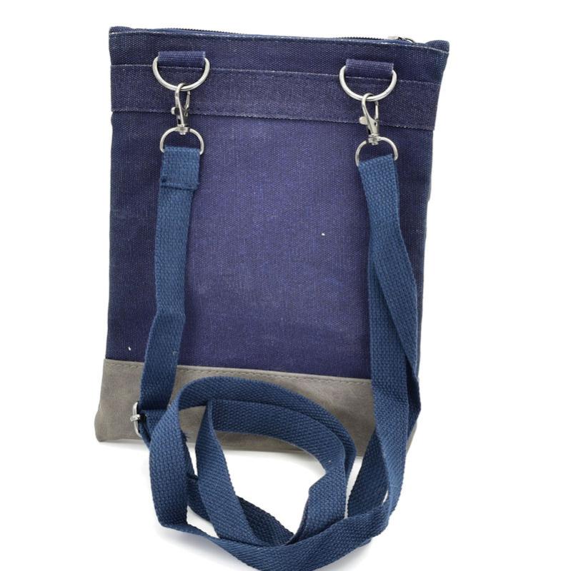 Handtasche Patchwork Crossbag Anker  Küstenkind blau